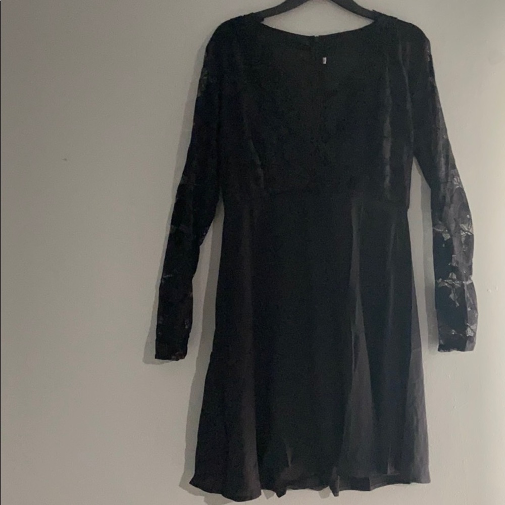 Lace a line dress
